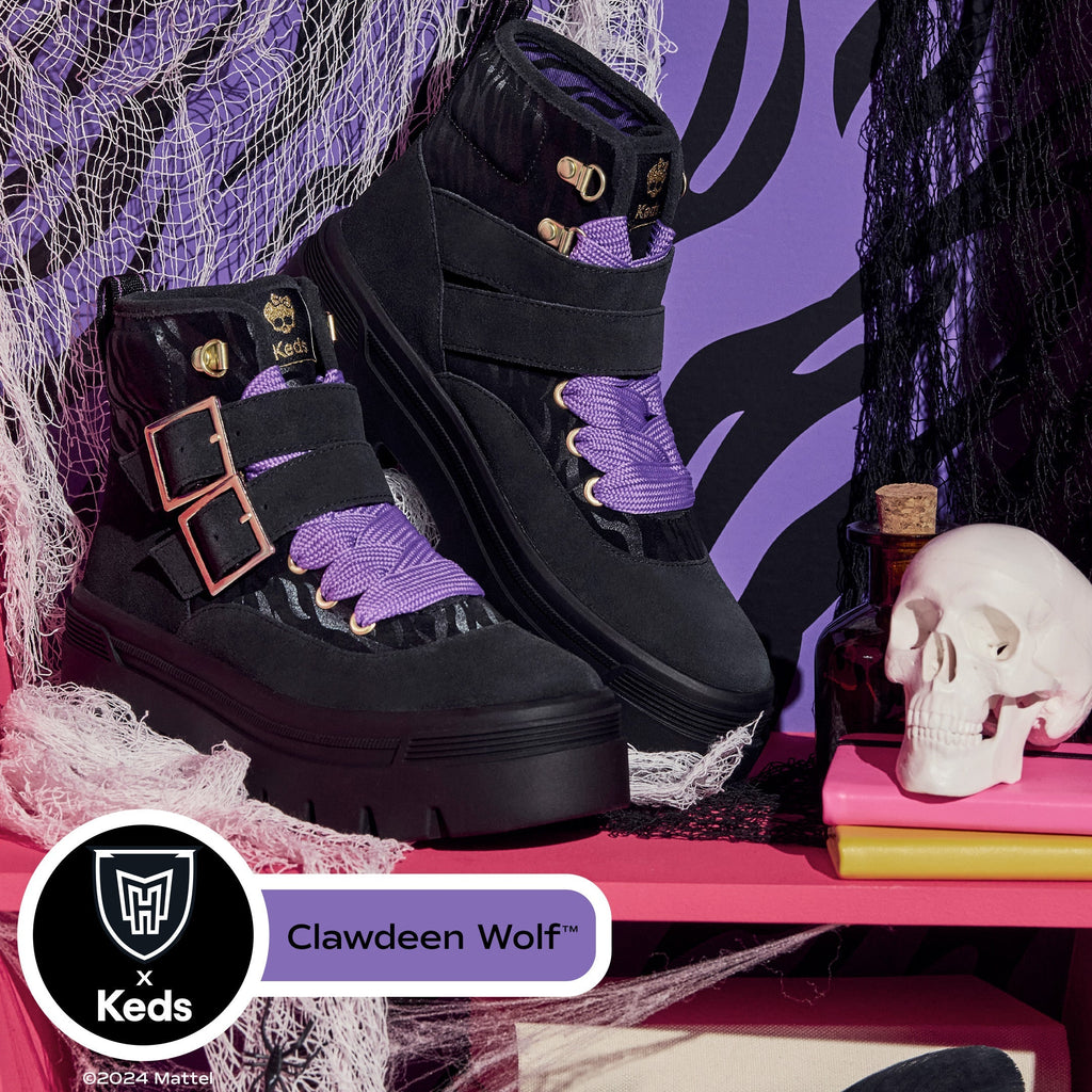Keds Womens' Monster High Soho Boot Leather Black