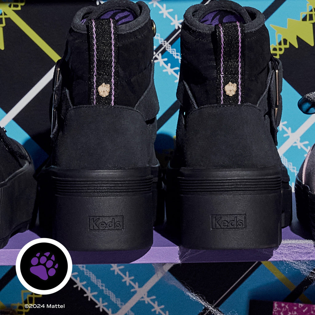 Keds Womens' Monster High Soho Boot Leather Black
