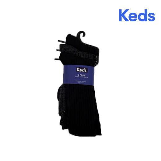 3PPK Super Soft Crew Black Assorted