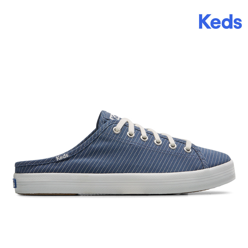 Women's Kickstart Mule Canvas Stripe Blue