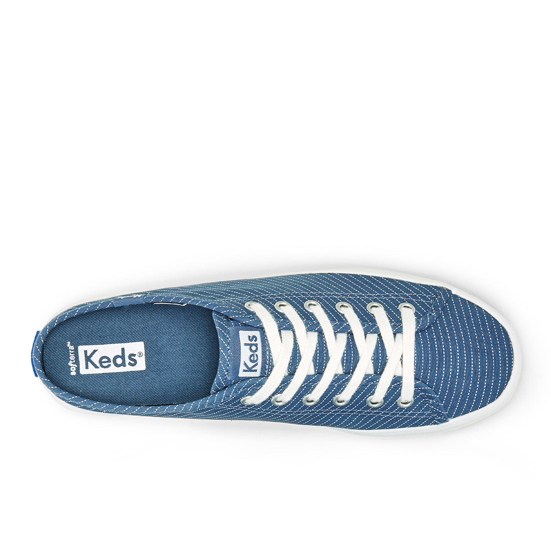 Women's Kickstart Mule Canvas Stripe Blue