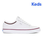 Women's Jump Kick Rib Knit Collar White/Burgundy