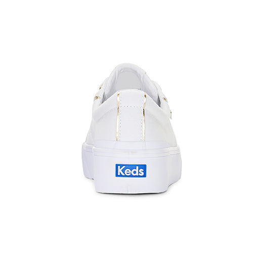 Women's Jump Kick Duo Canvas Piping Sneakers White / Gold