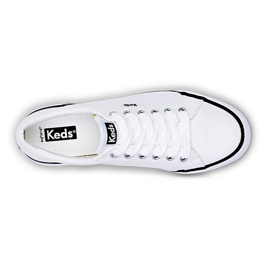 Women's Jump Kick Canvas Bumper Foxing Sneaker White