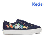 Women's Triple Kick RPC Vintage Blossom Embriodery Sneakers Navy
