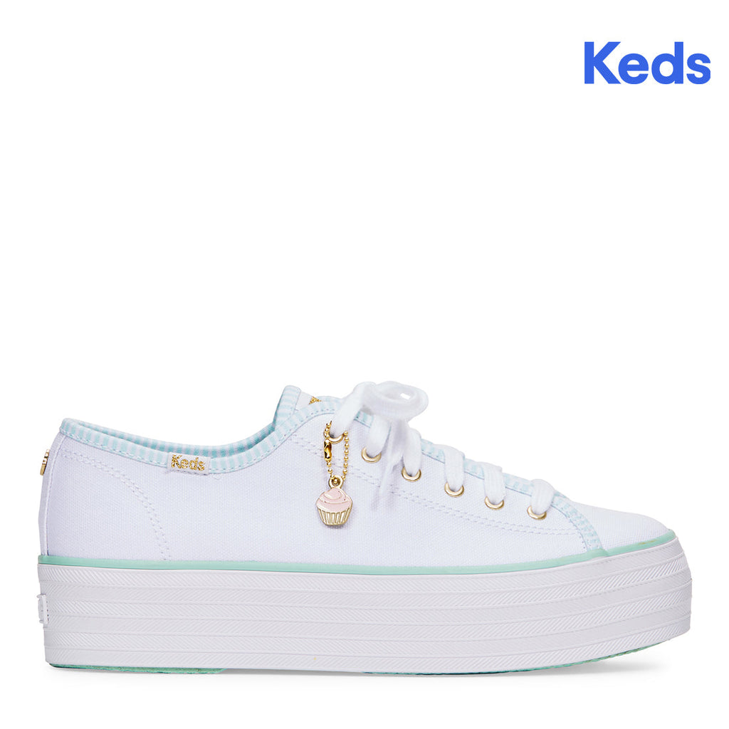 Women's Triple Up MB Piping Sneaker White/Green
