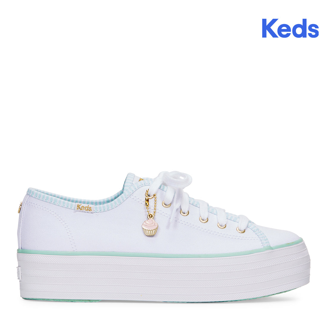 Women's Triple Up MB Piping Sneaker White/Green