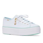 Women's Triple Up MB Piping Sneaker White/Green