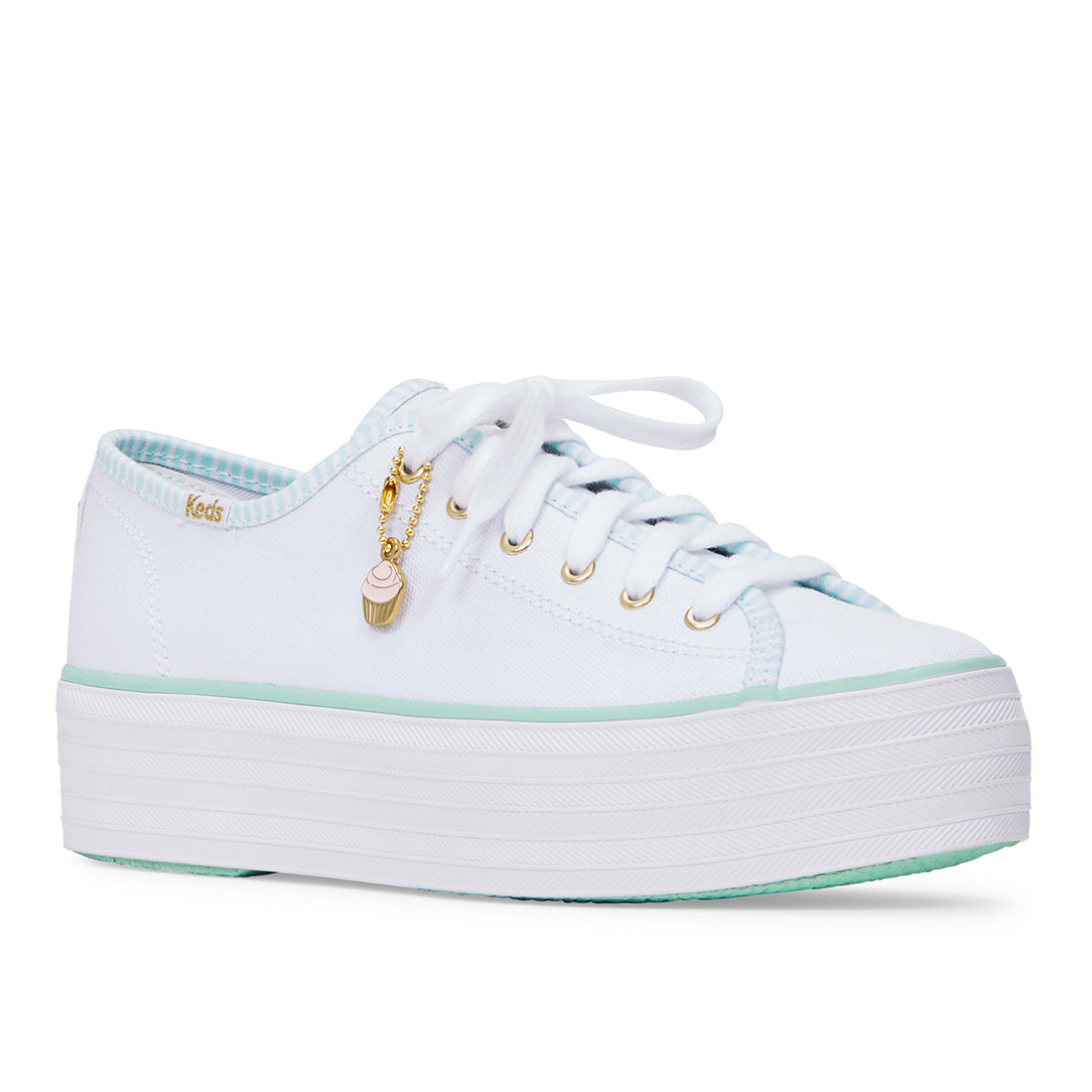 Women's Triple Up MB Piping Sneaker White/Green