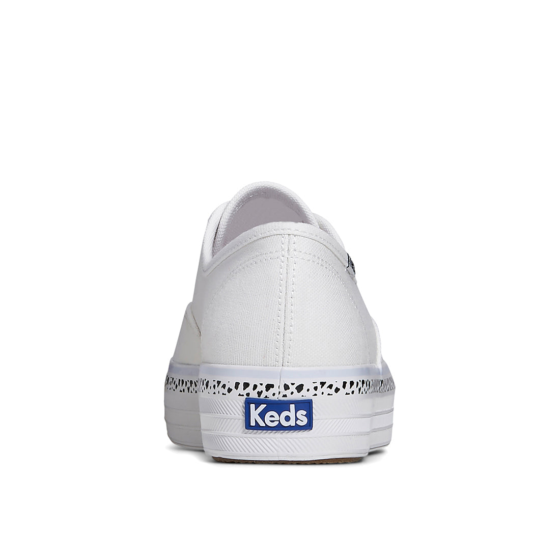 Women's The Platform Canvas Spot Stripe Foxing Sneaker White