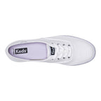 Women's The Platform Canvas Spot Stripe Foxing Sneaker White