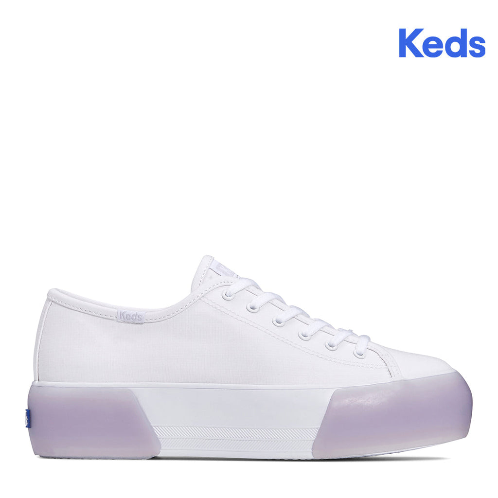Women's Triple Up Ripstop Bubble Foxing Sneaker White/Lilac