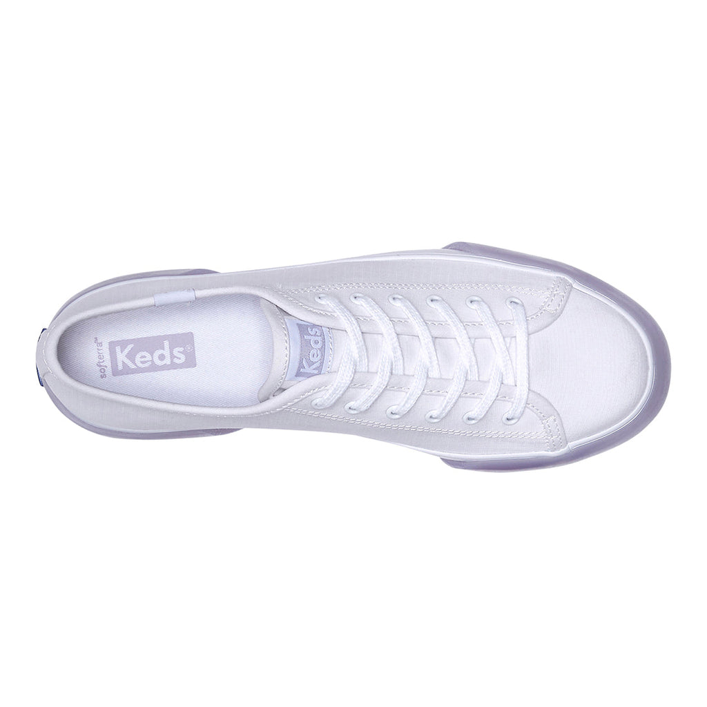 Women's Triple Up Ripstop Bubble Foxing Sneaker White/Lilac