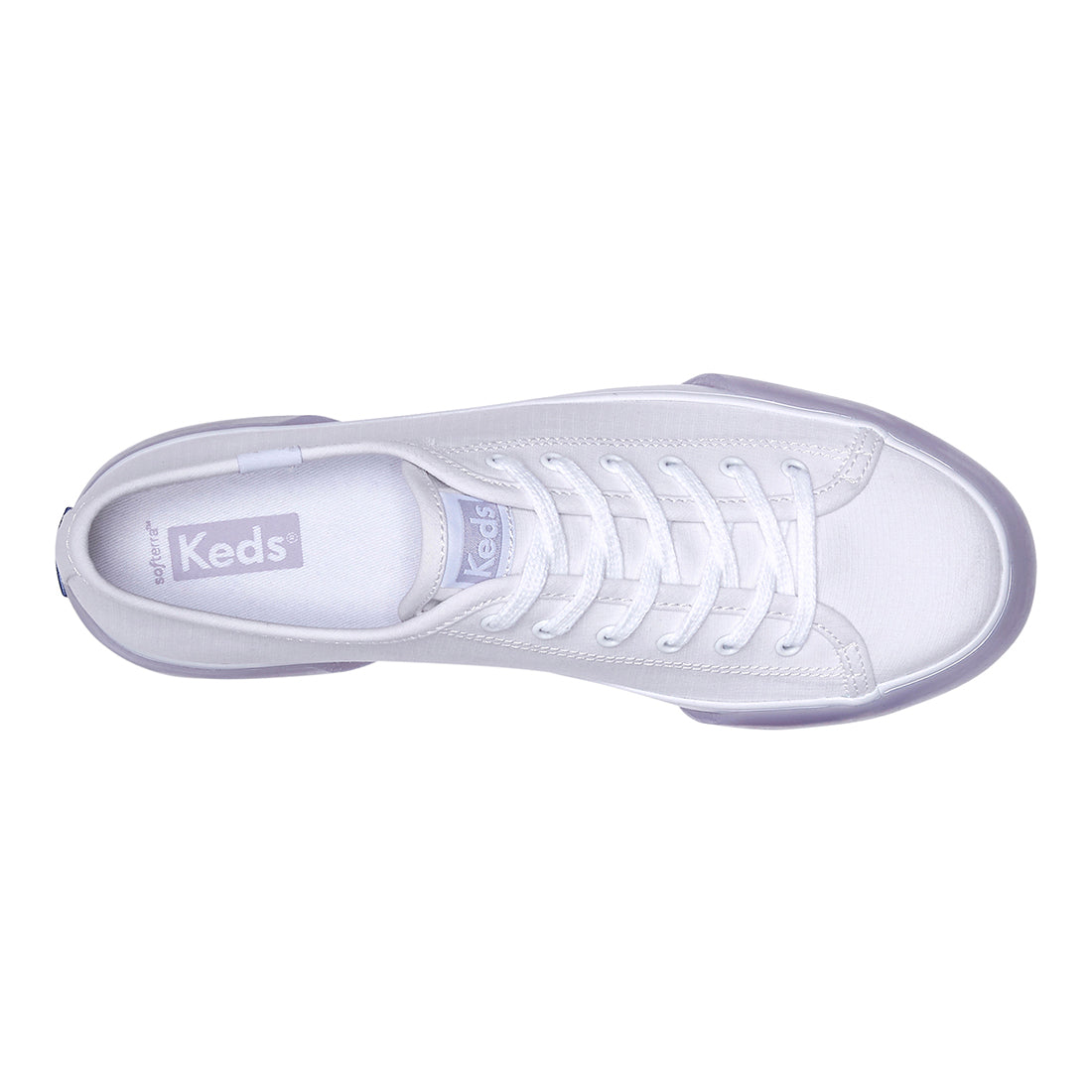 Women's Triple Up Ripstop Bubble Foxing Sneaker White/Lilac