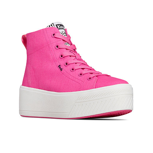 Women's Platform Skyler Hi Canvas Sneaker Fuchsia
