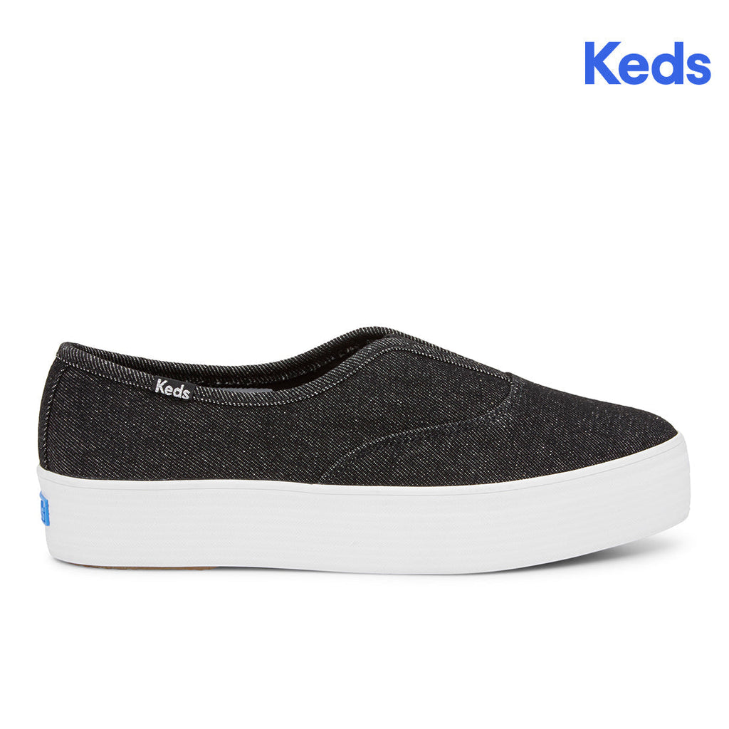 Keds Womens' Point Slip Textile Black