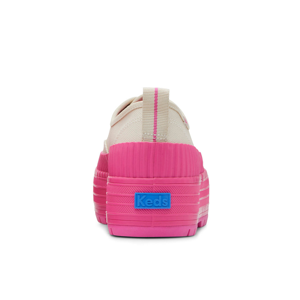 Keds Womens' The Platform Lug Weatherized Oatmeal/Pink