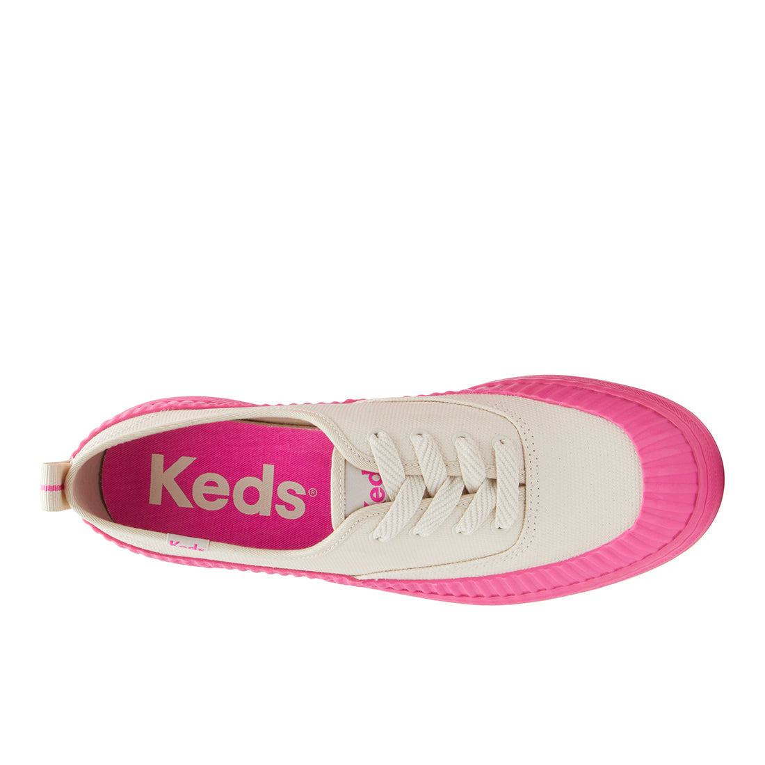 Keds Womens' The Platform Lug Weatherized Oatmeal/Pink