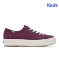 Keds Womens' Triple Kick Canvas Bottom Foxing Stripe Burgundy