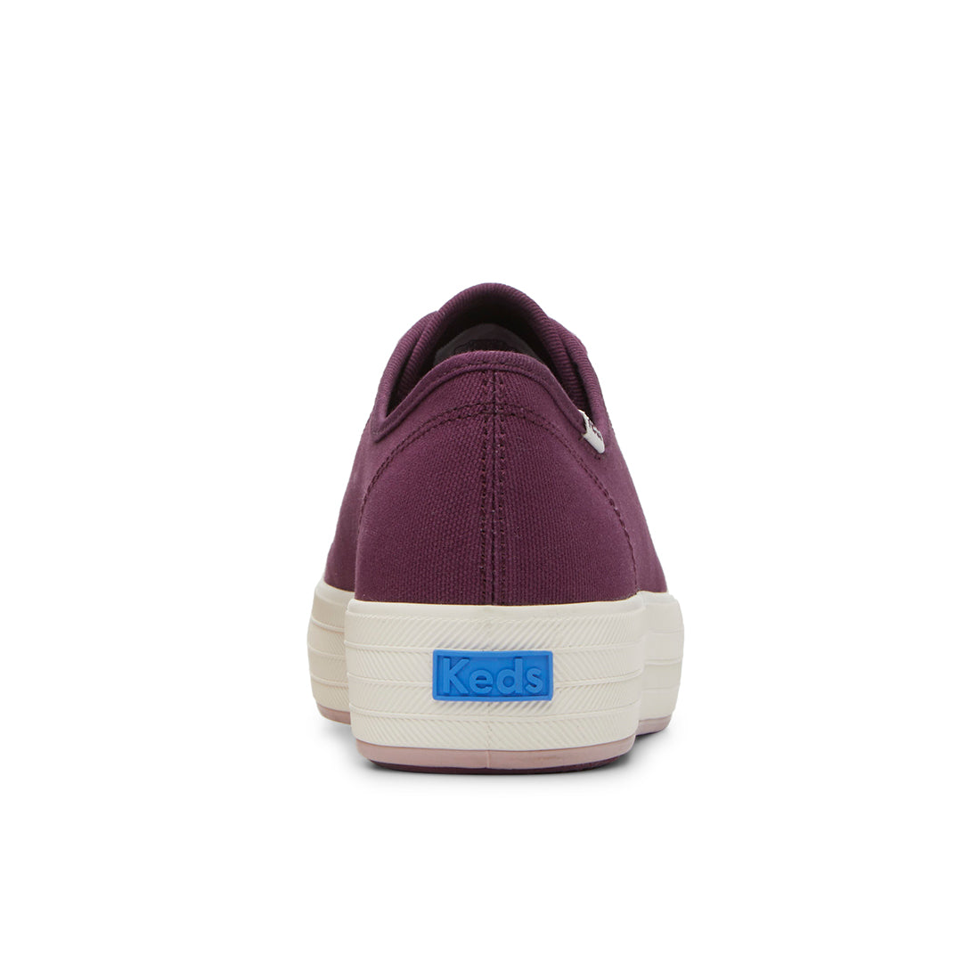 Keds Womens' Triple Kick Canvas Bottom Foxing Stripe Burgundy