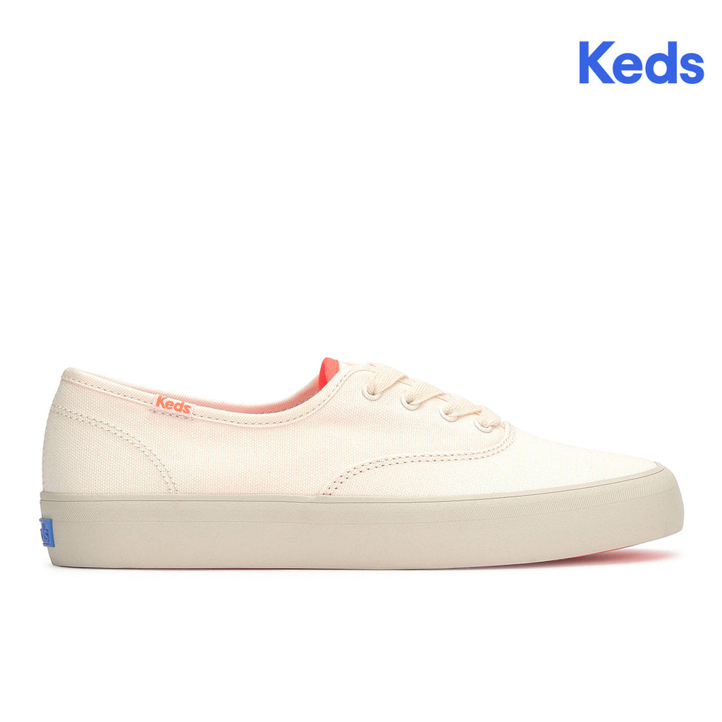 Keds Champion Gender Neutral Canvas Pop Outsole Sneaker Sea Salt/Coral