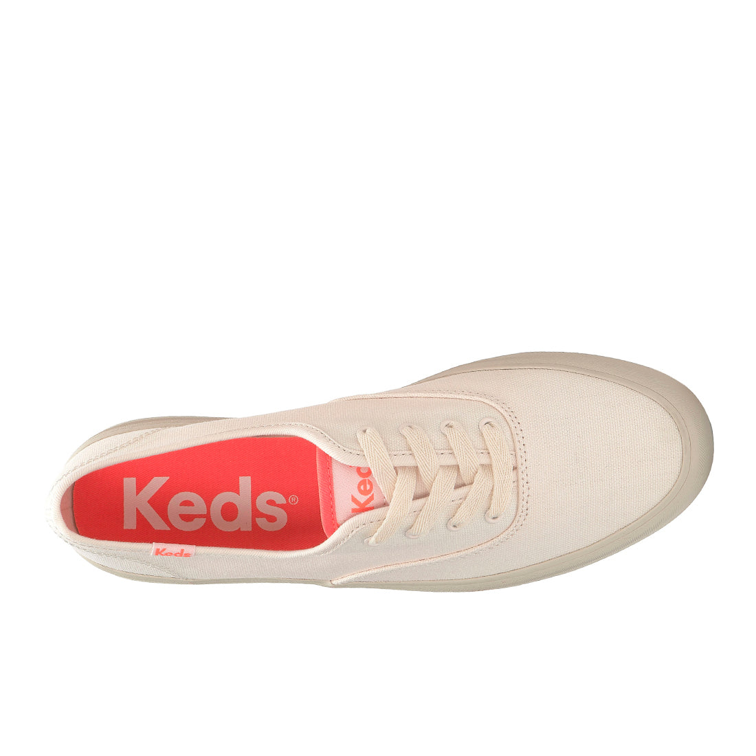 Keds Champion Gender Neutral Canvas Pop Outsole Sneaker Sea Salt/Coral
