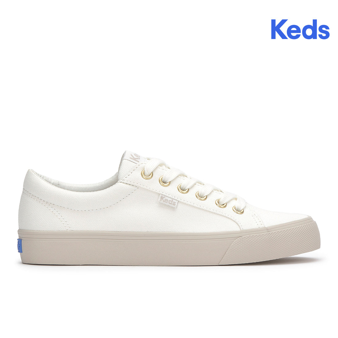 Women's Jump Kick Canvas Tone Off Foxing Sneaker Snow White