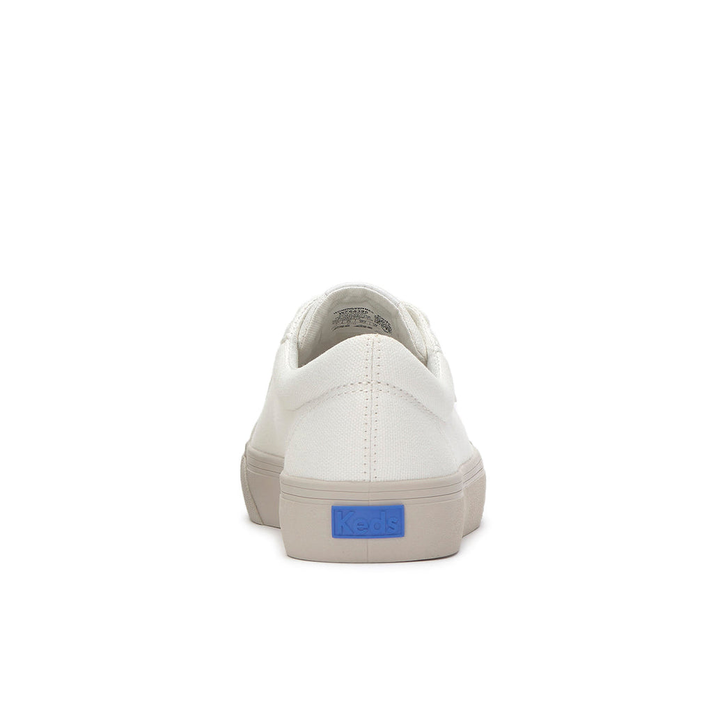 Women's Jump Kick Canvas Tone Off Foxing Sneaker Snow White