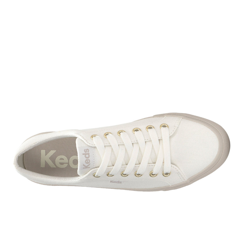 Women's Jump Kick Canvas Tone Off Foxing Sneaker Snow White