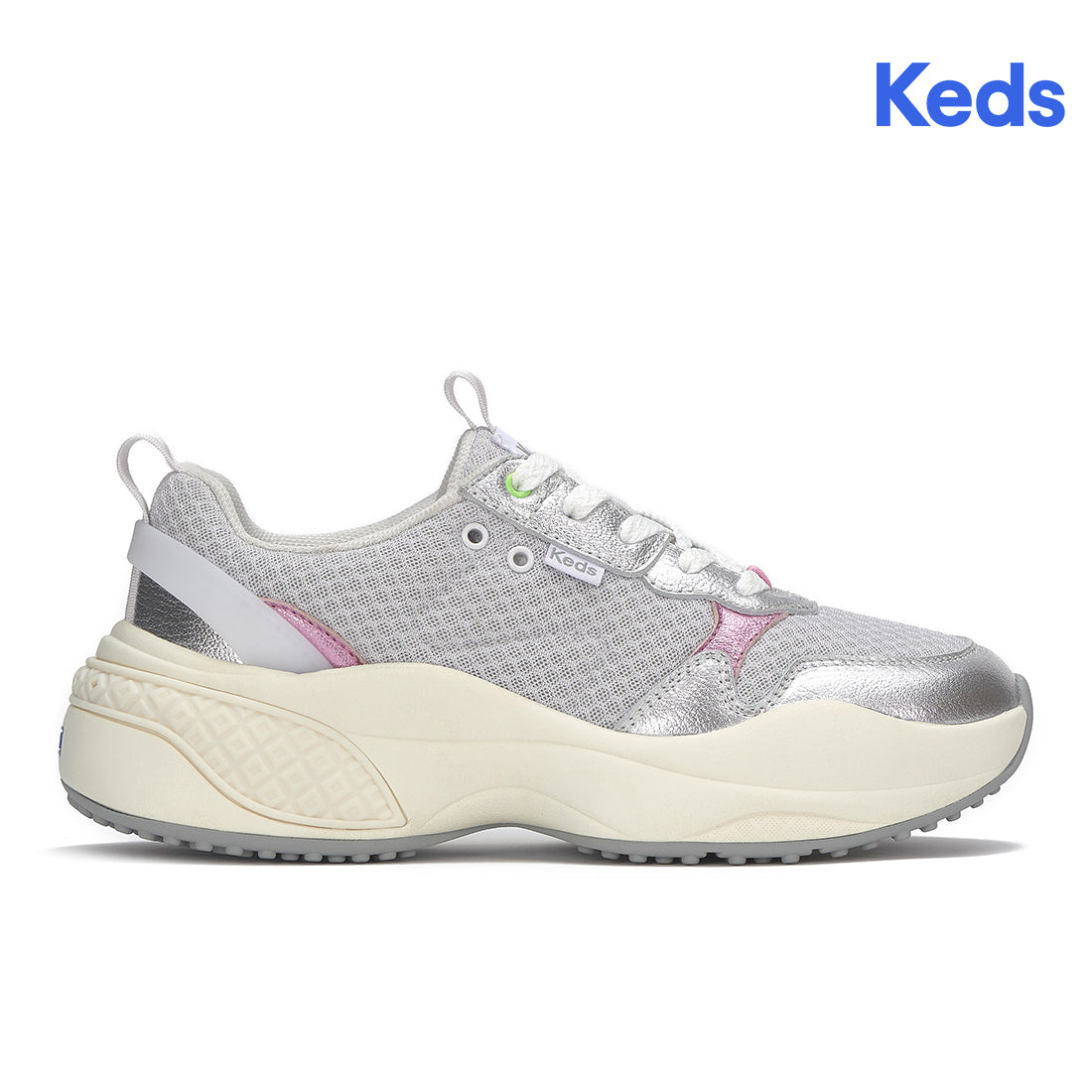 Women's Cross City Trainer Leather/Mesh Sneaker Grey/Silver