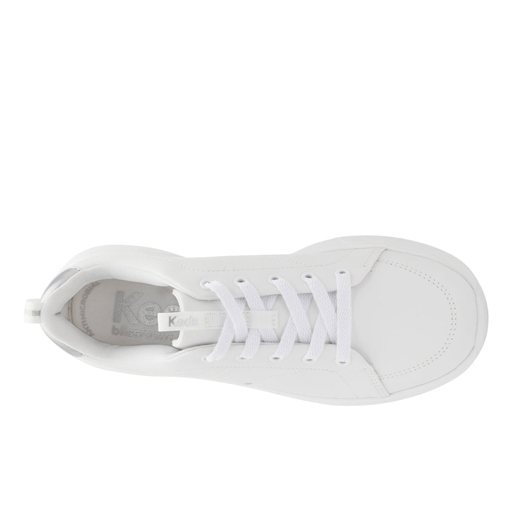 Women's Blisswalk Lace Pu Sneaker White/Silver