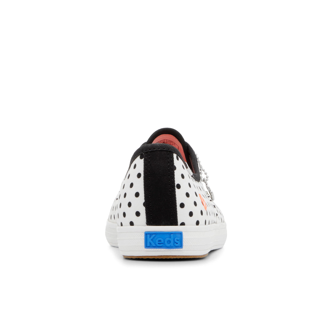 Womens Champion Point Low Canvas Small Polka Dot Sneaker Snow White/Black