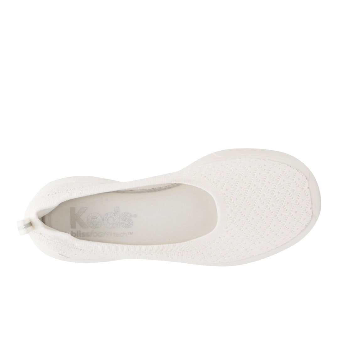 Women's Blisswalk Skimmer Starburst Eng Knit Snow White Sneaker