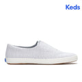 Womens Champion Round Toe Slip Ticking Stripe Sneaker Gray