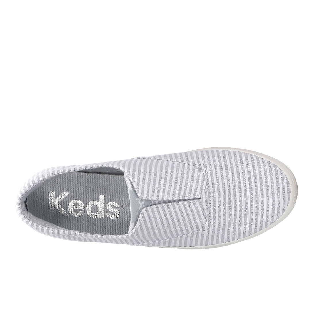 Womens Champion Round Toe Slip Ticking Stripe Sneaker Gray