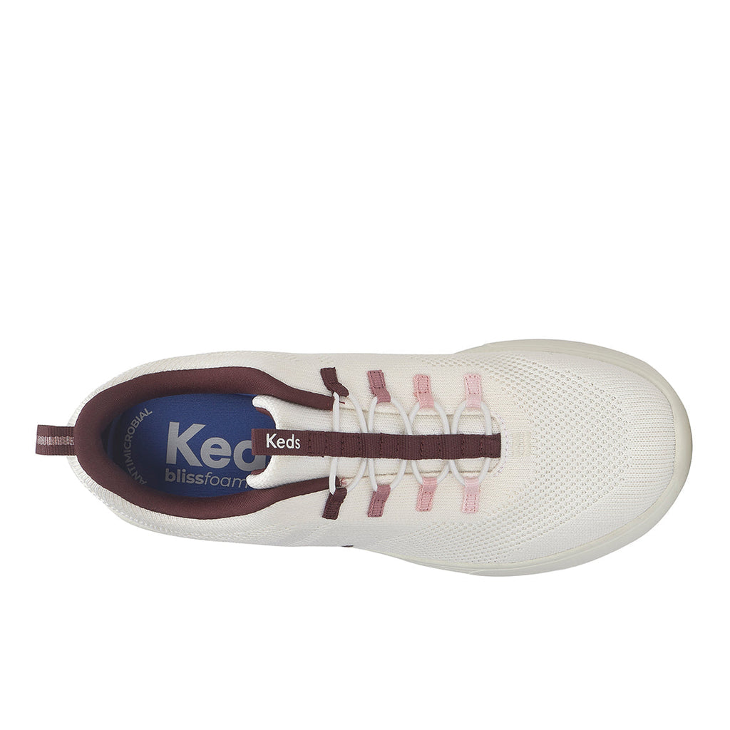 Keds Blisswalk Alt Eng Knit Snow White/Fig