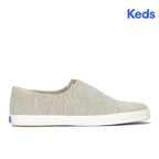 Keds Champion Round Toe Slip Seed Stripe Sneaker Cream