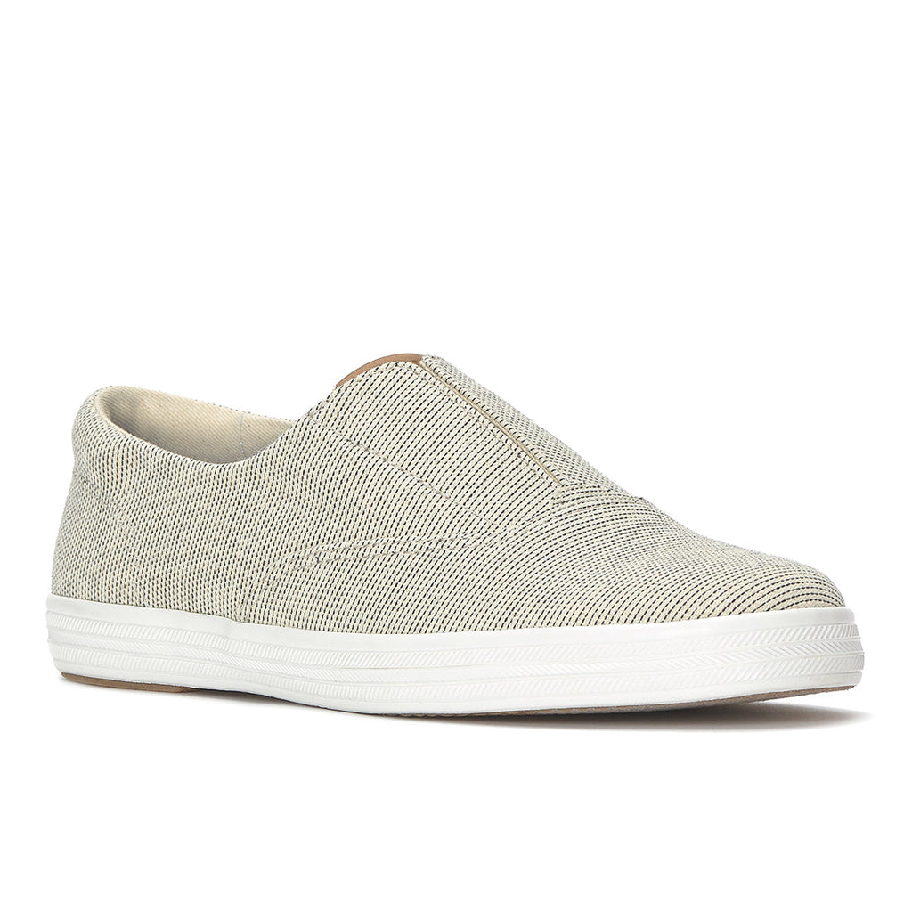 Keds Champion Round Toe Slip Seed Stripe Sneaker Cream