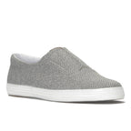 Keds Champion Round Toe Slip Crosshatch Textile Sneaker Light Grey
