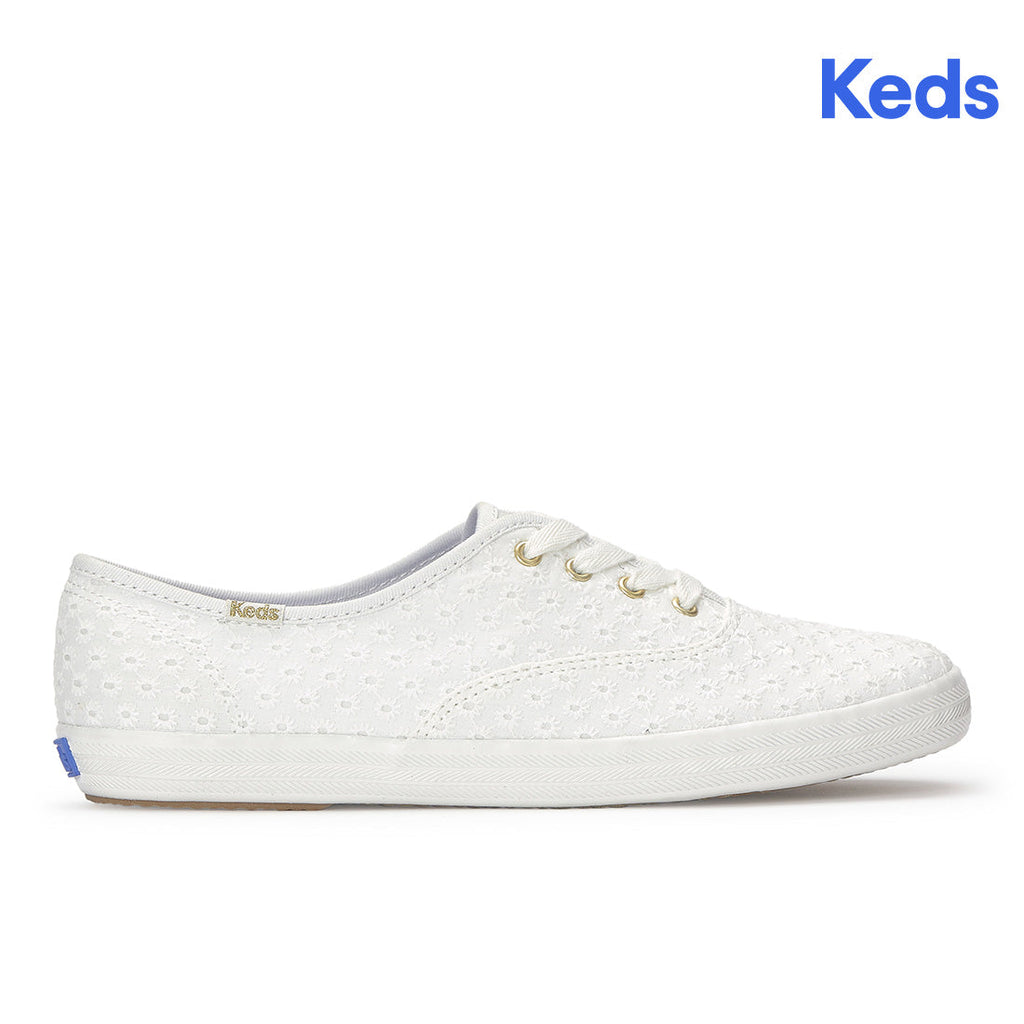 Keds Champion Mini Daisy Eyelet Sneaker Snow White