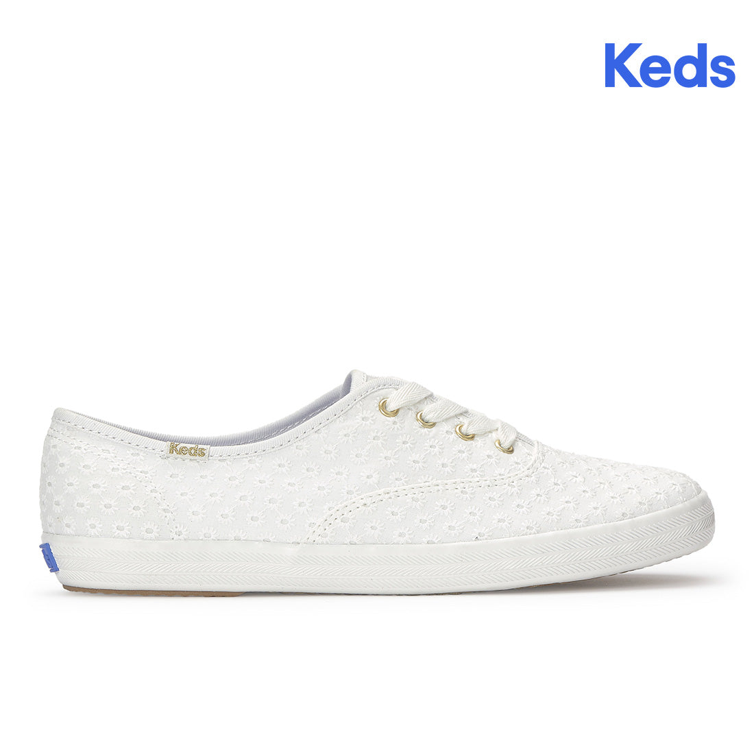 Keds Champion Mini Daisy Eyelet Sneaker Snow White