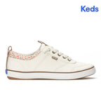 Keds Center III Slip-On Canvas Floral Collar Egret