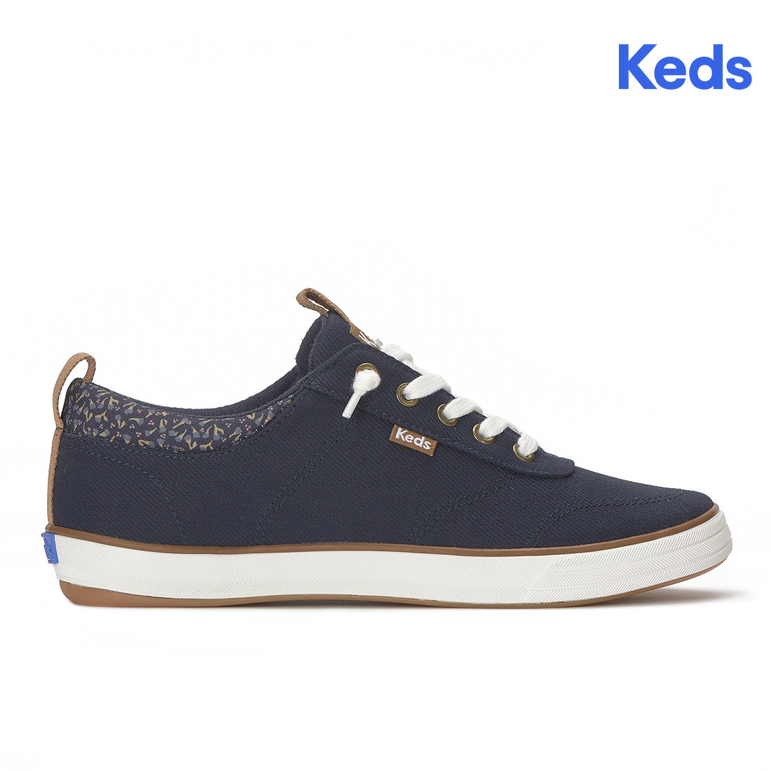 Keds Center III Slip-On Canvas Floral Collar Navy