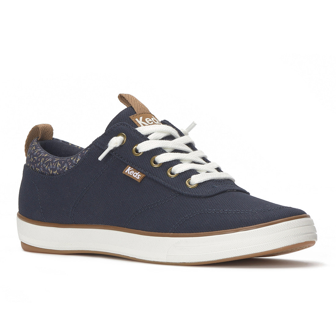 Keds Center III Slip-On Canvas Floral Collar Navy