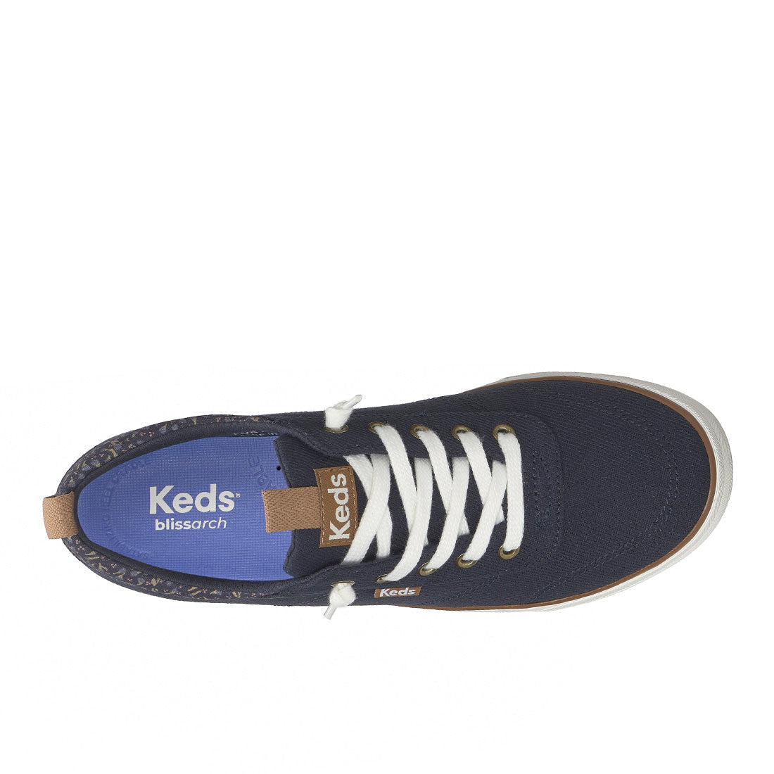 Keds Center III Slip-On Canvas Floral Collar Navy