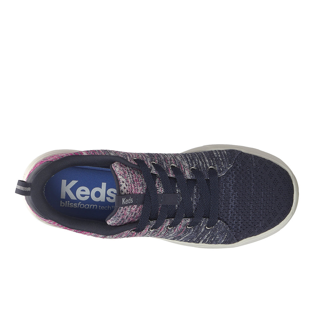 Keds Blisswalk Lace Ombre Eng Knit Navy/Fuchsia