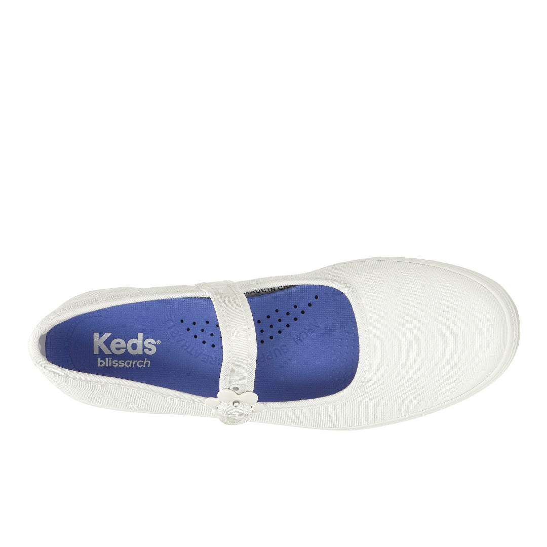 Women's Maisie Mary Jane Grosgrain White Sneaker