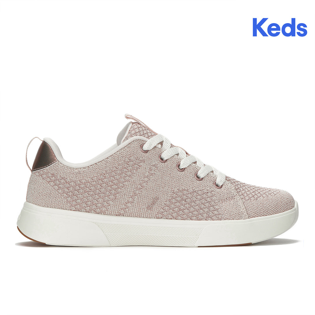 Women's Blisswalk Lace Metallic Eng Knit Rose Gold Sneaker