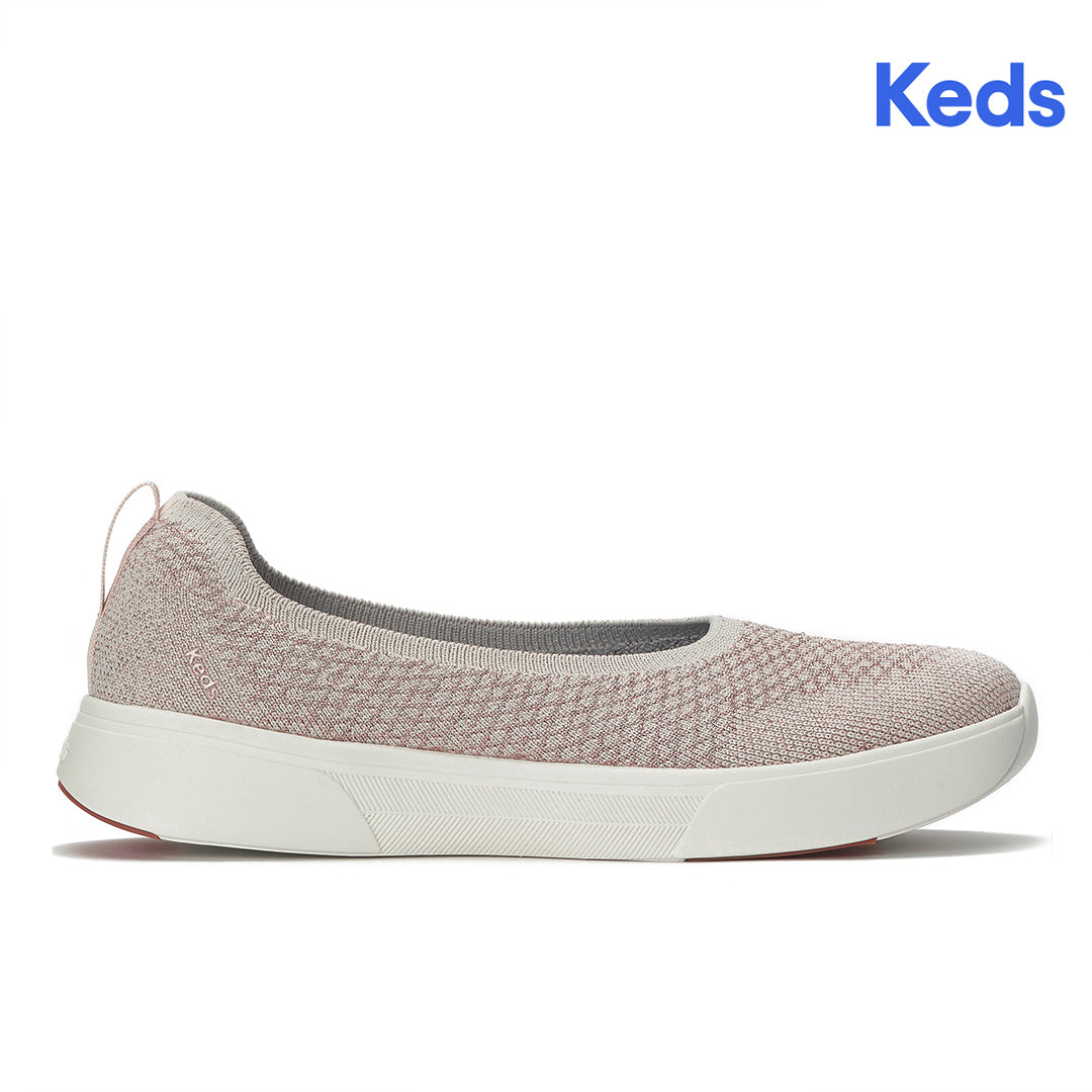 Women's Blisswalk Skimmer Metallic Eng Knit Rose Gold Sneaker
