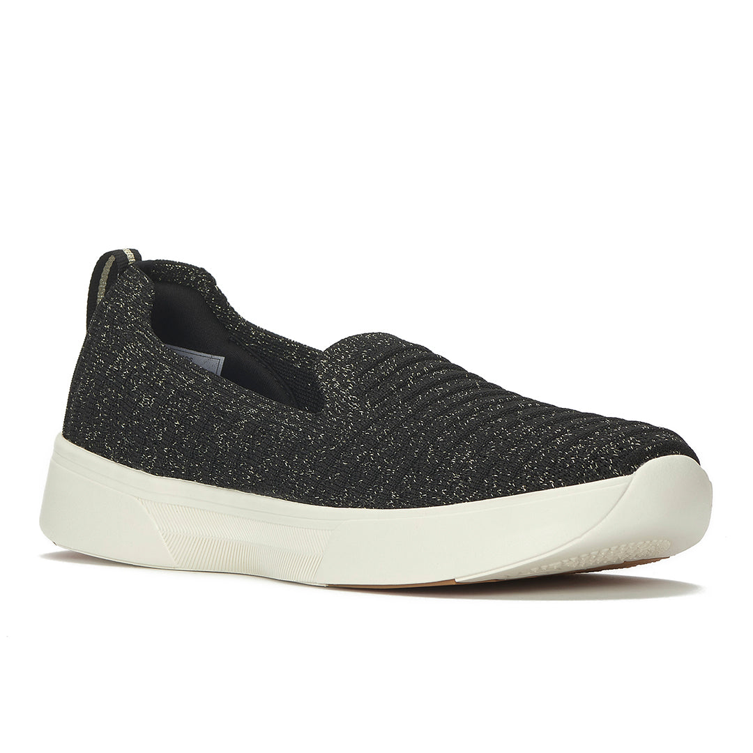 Women's Blisswalk Loafer Stripe Eng Knit Black Sneaker